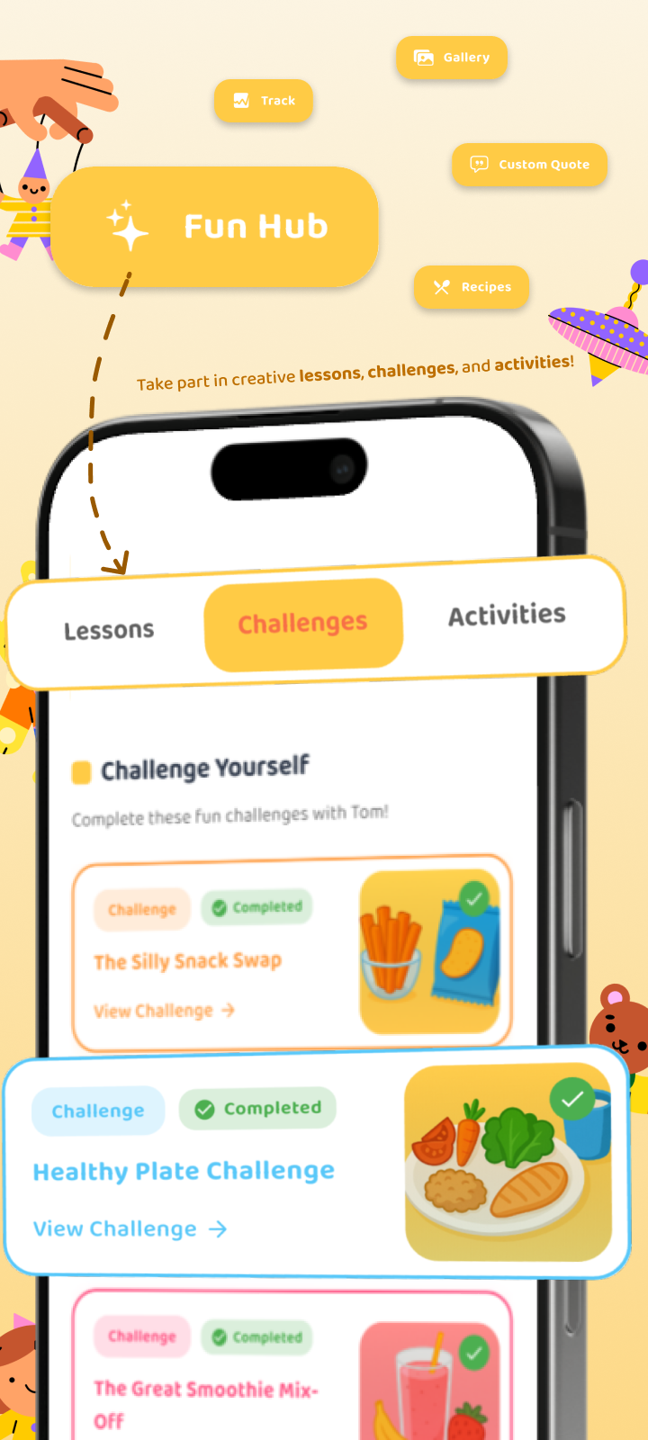 Funutrition Education app screenshot 3 showing Supabase implementation