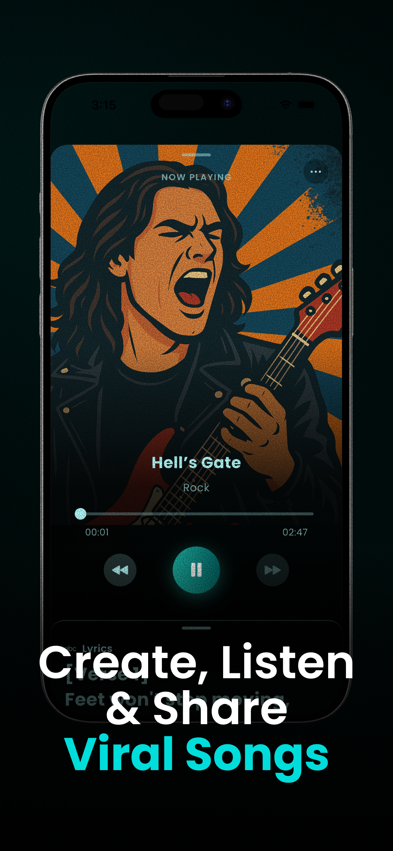 MelodAI Music app screenshot 4 showing Hive implementation